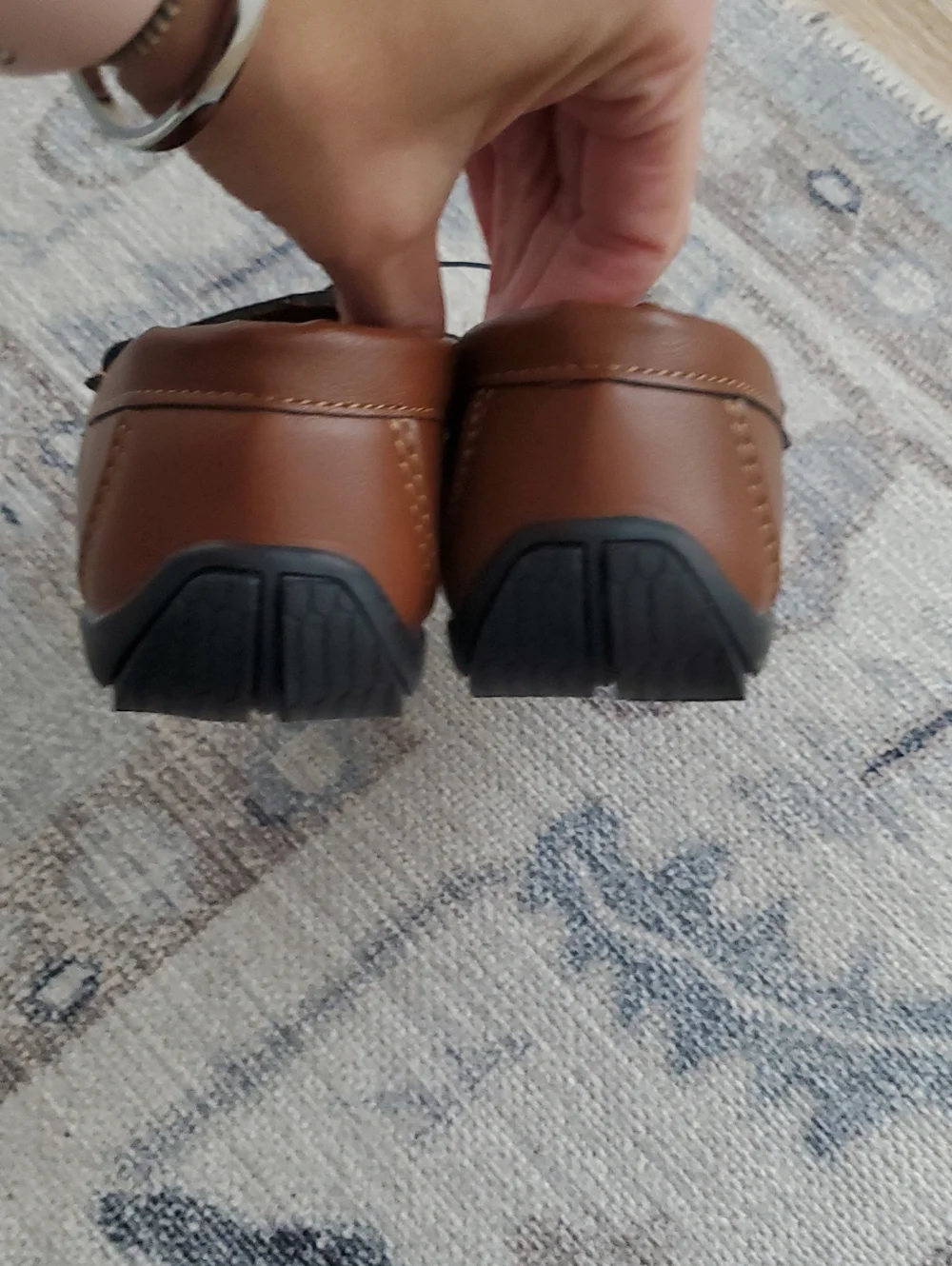 NWT Josmo Boys Brown Slip On Dress Loafers Shoes Sz1